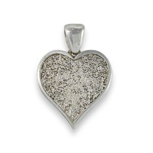 Vintage MHC Sterling Silver 925 Textured Engraved MOTHER 1919-2011 Heart Pendant